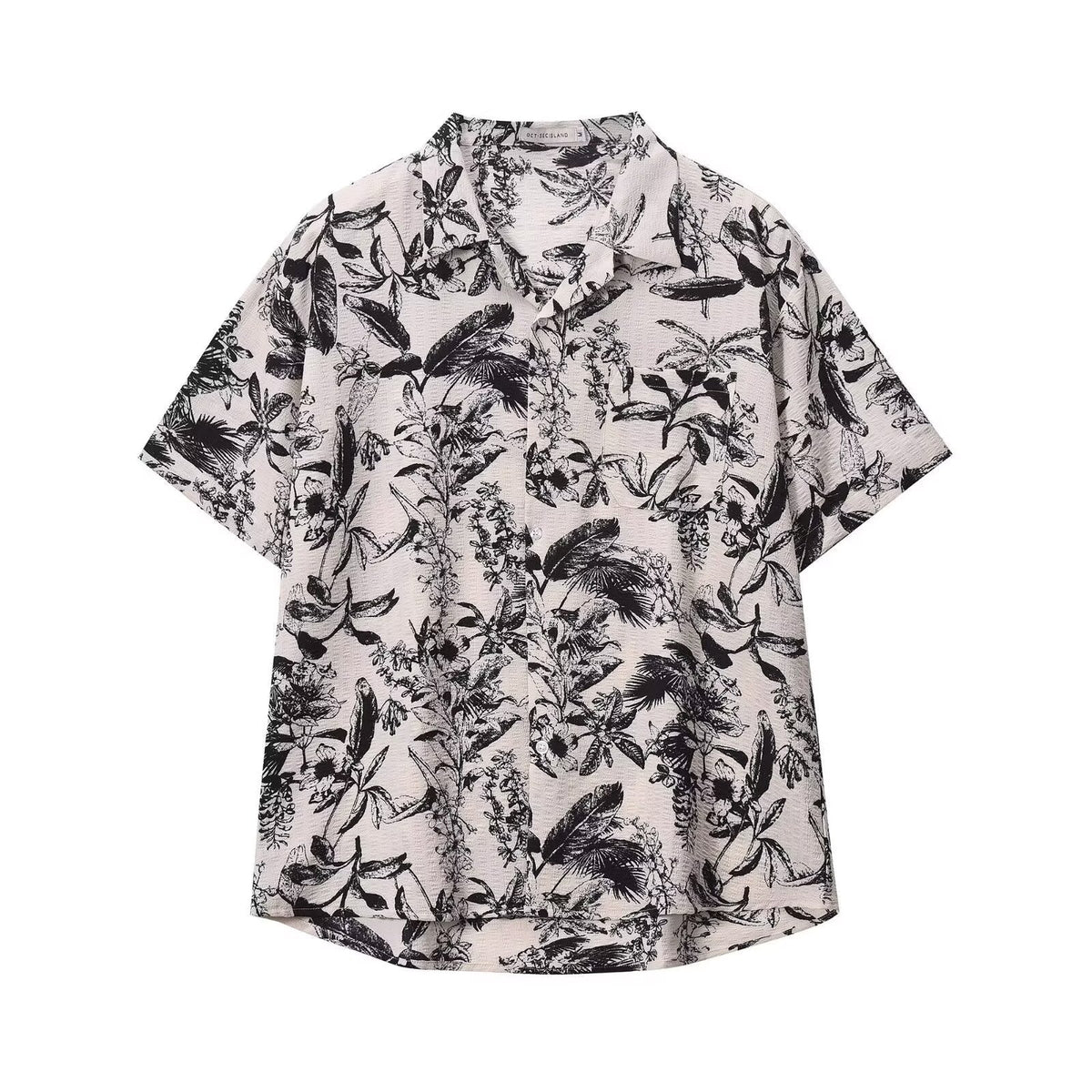A501 Picture Color cuban Collar Draping Shirt Men Retro Casual Short Sleeve Summer Wear