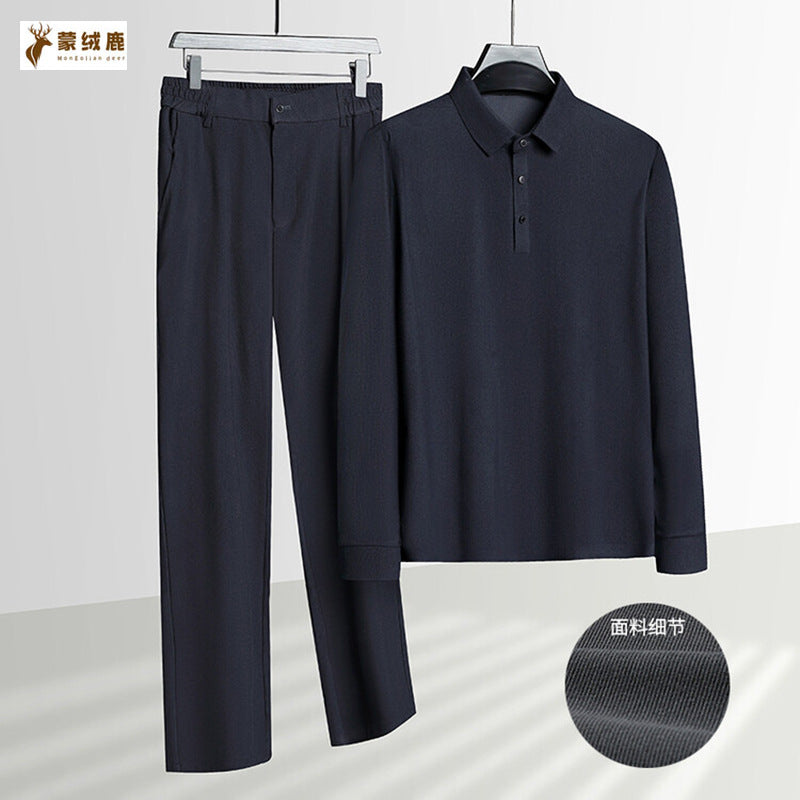 Green men's Light Business Cotton Corduroy Summer Trousers Suit