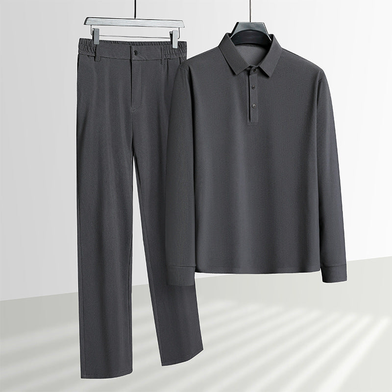 Men's Light Business Cotton Corduroy Summer Trousers Suit