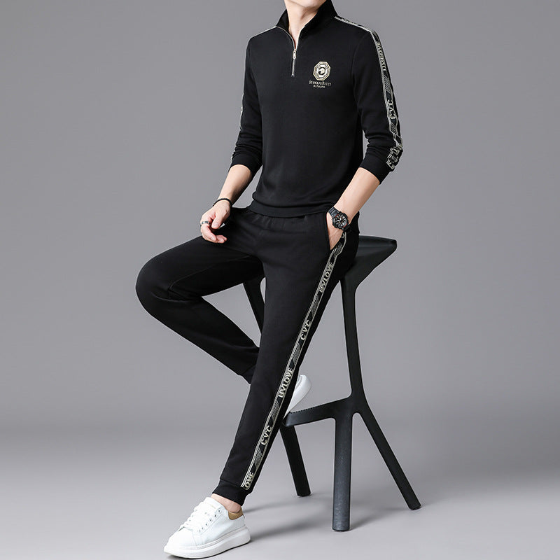 Men's Casual Long-Sleeve Sports Trousers Suit