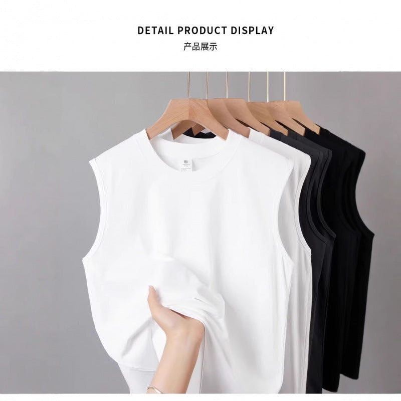 Unisex 240g Combed Cotton Loose Sleeveless T-Shirt Vest