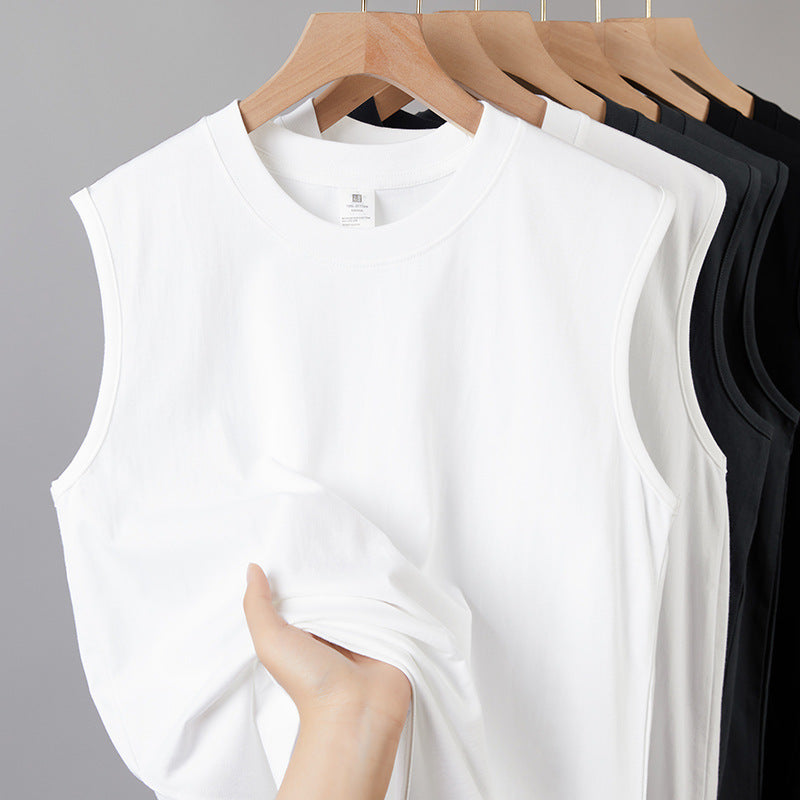 Unisex 240g Combed Cotton Loose Sleeveless T-Shirt Vest