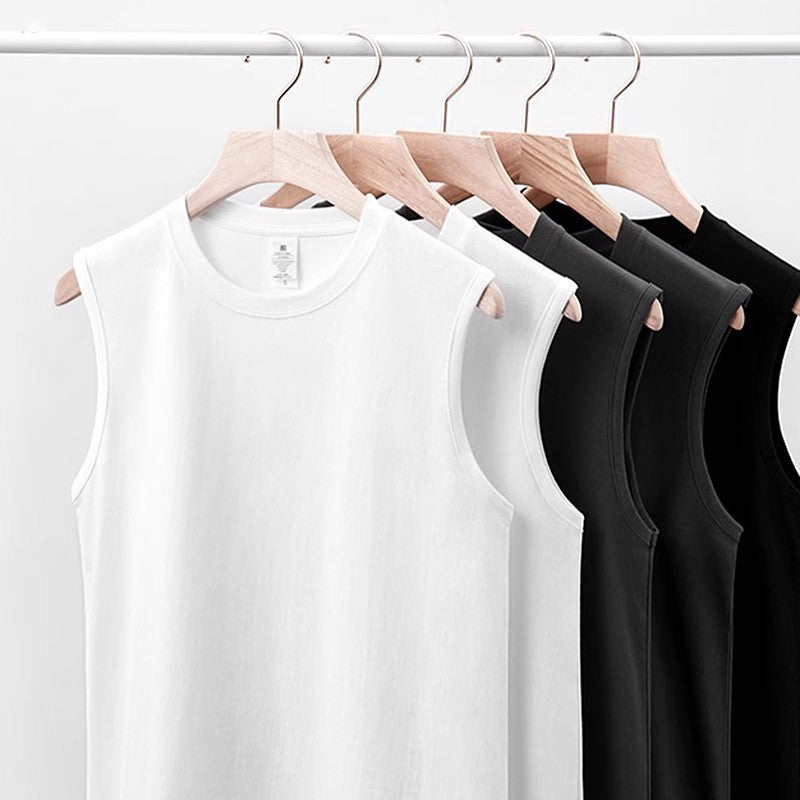 Men's Heavyweight 240g Pure Cotton Loose Casual Sports Vest