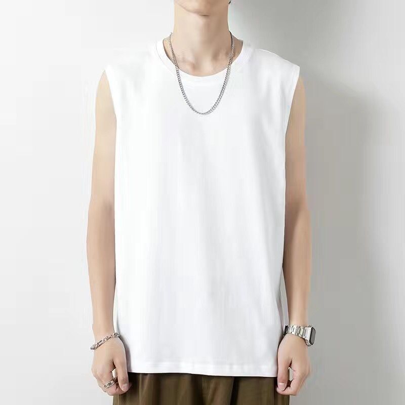Unisex 240g Combed Cotton Loose Sleeveless T-Shirt Vest