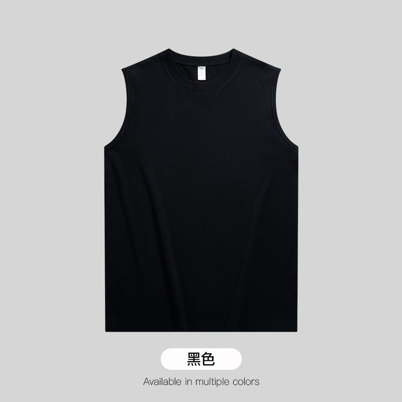 Unisex 240g Combed Cotton Loose Sleeveless T-Shirt Vest