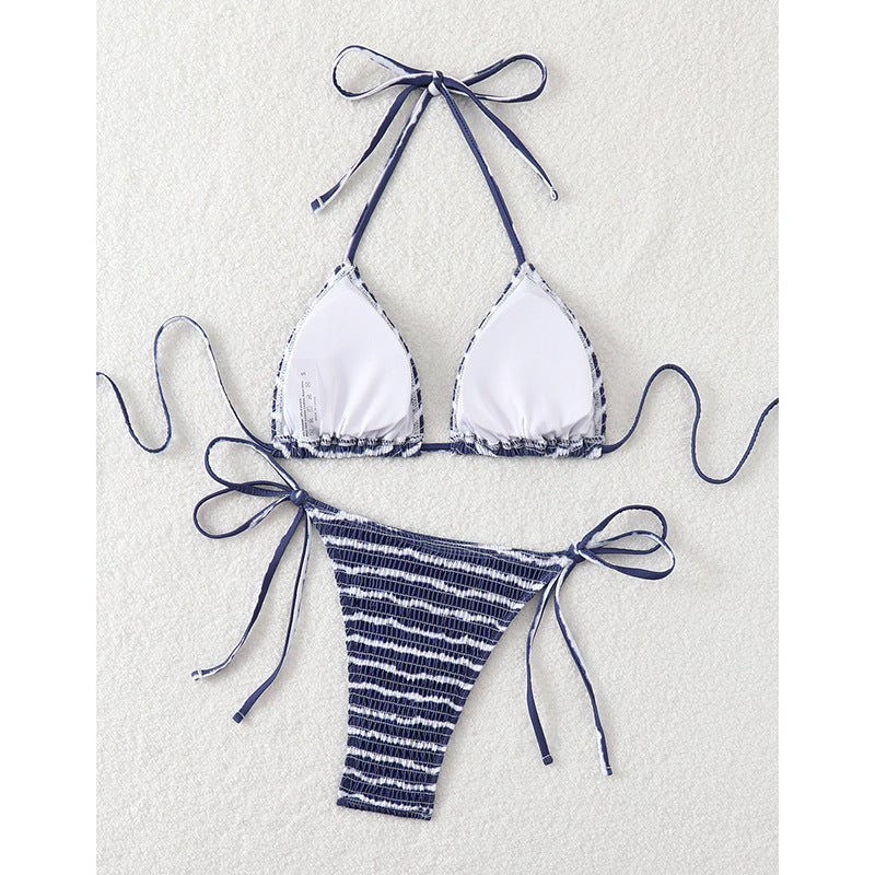 Women's Halter Neck Backless Sexy Bikini Swimwear Set