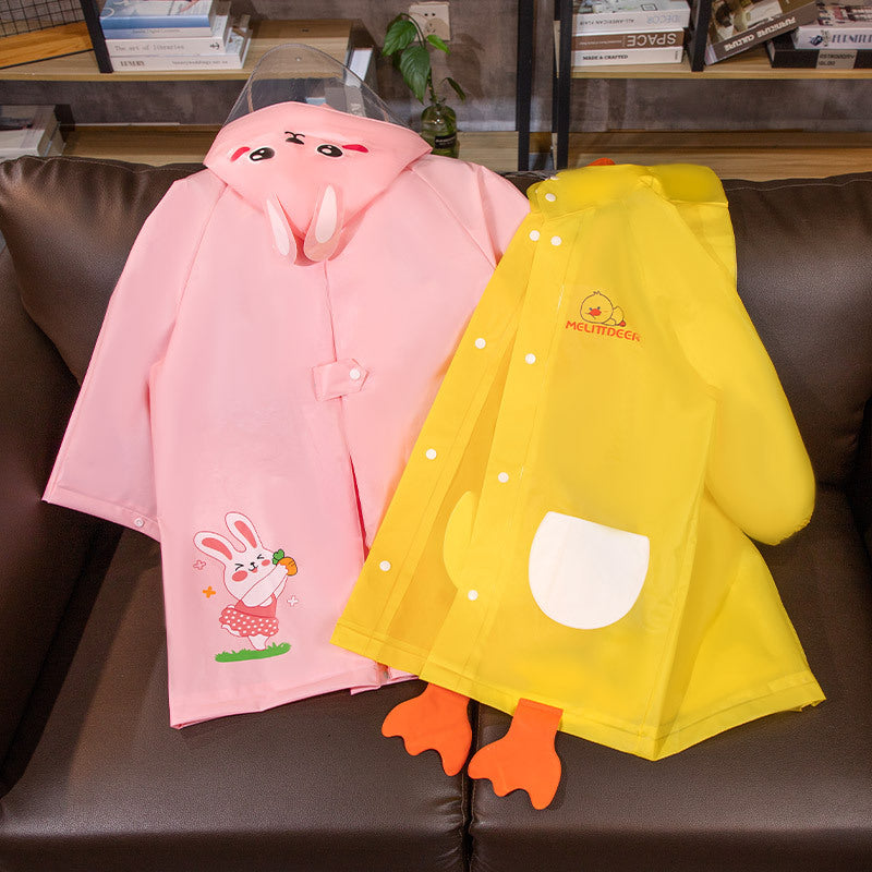 Kids Cartoon EVA Raincoat Waterproof Hooded Poncho Jacket