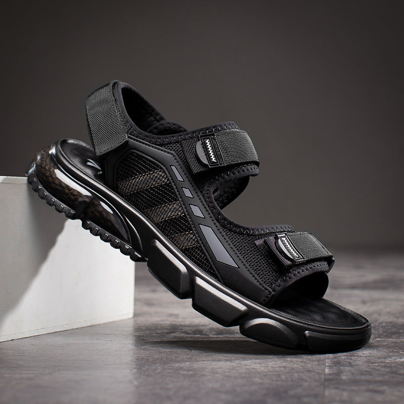 Men's Air Cushion Velcro Sandals Soft Sole Beach Shoes