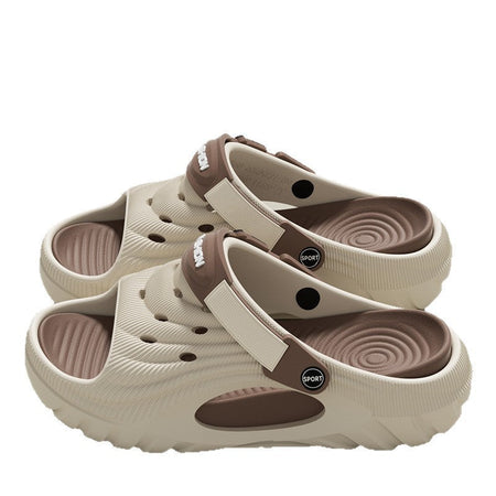 Rice Green Men's Thick Sole Clog Sandals Non-Slip Beach Outdoor Shoes