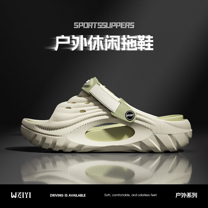 Men's Closed Toe Clogs Thick Sole Non-Slip Outdoor Sandals