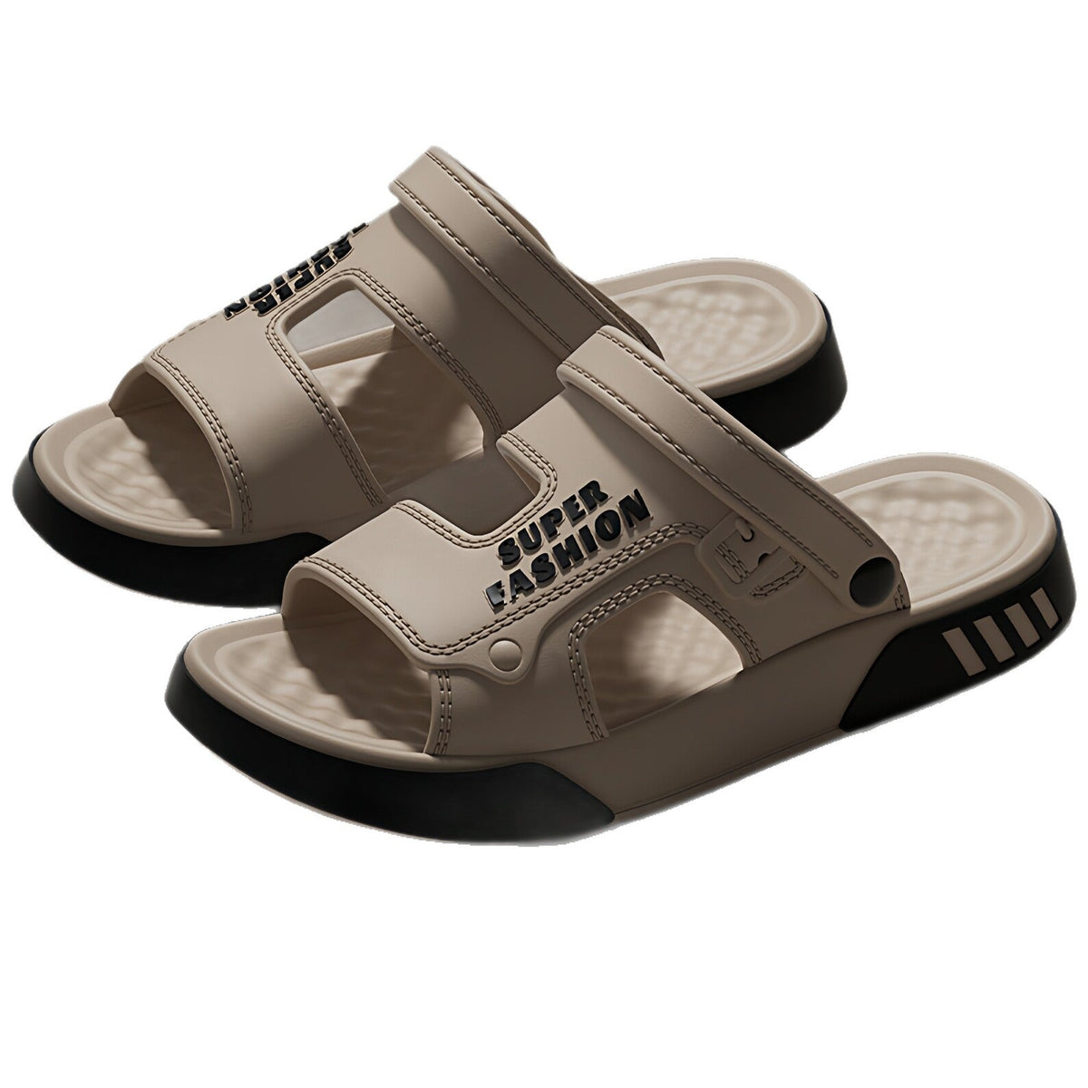 Khaki Men's Breathable Outdoor Sandals Non-Slip Driving Shoes