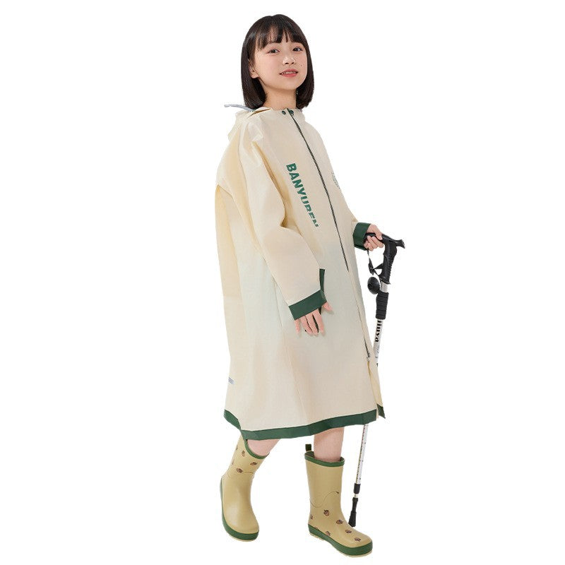 Kids Waterproof EVA Raincoat with Backpack Compartment