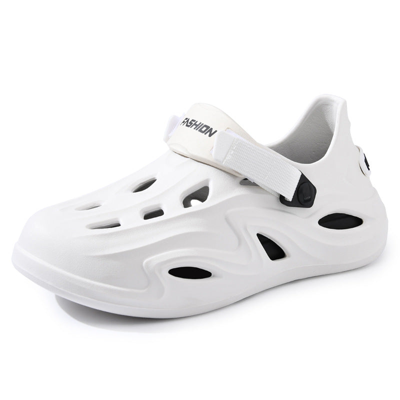 Black Men's Casual Clog Sandals Non-Slip Beach Comfort Shoes