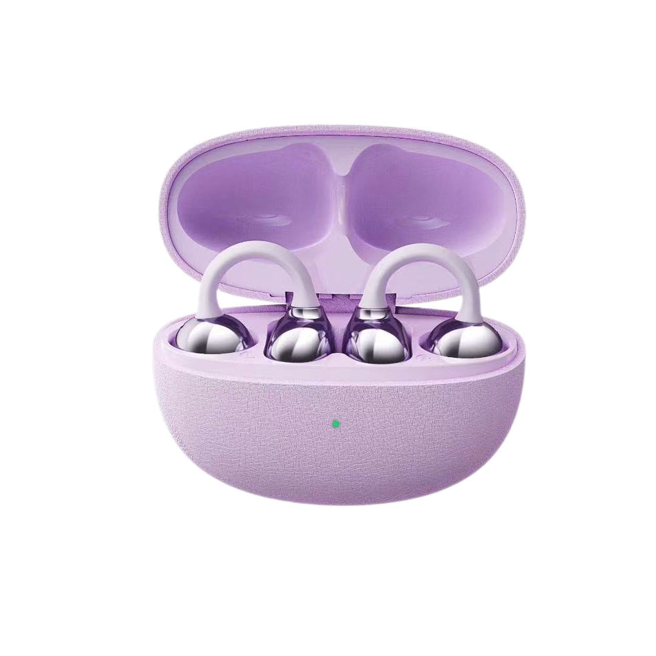 Wireless Bluetooth Ear Clip Headset 360° Spatial Sound Design in Black