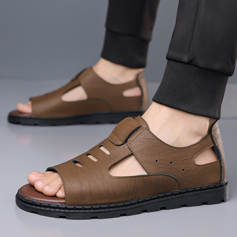Men's Retro Style Soft Sole Sandals Casual Beach Shoes