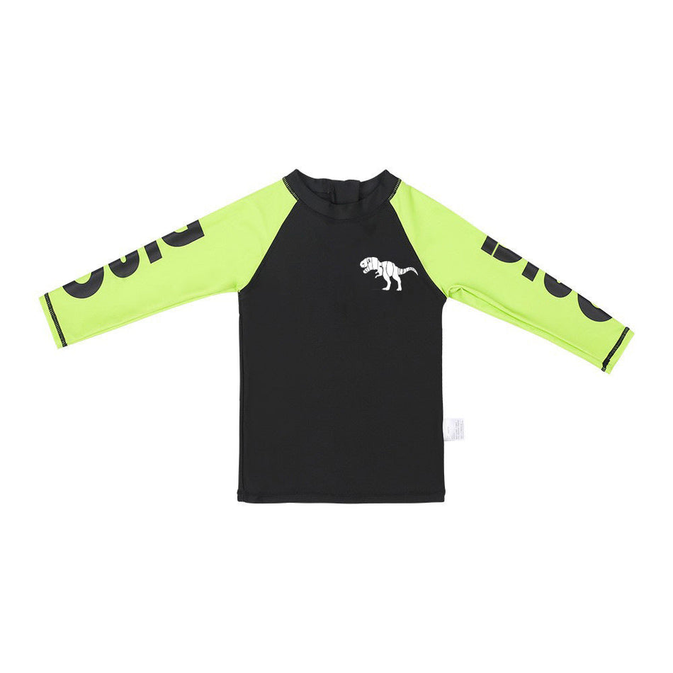 Boys Dinosaur Long Sleeve Three Piece Swimwear Set Quick Dry Kids