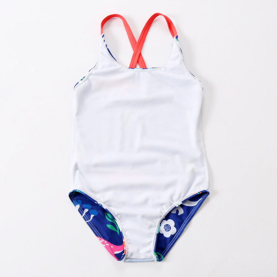 Girls Dinosaur One Piece Swimsuit High Elastic Kids Swimwear