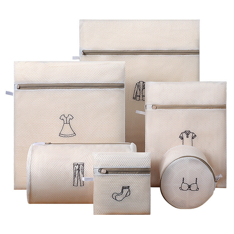 Six- Double-Layer Mesh Laundry Bag for Bras & Delicate Underwear