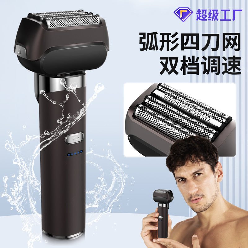 Men 4-Blade Reciprocating Electric Shaver Washable Portable Razor