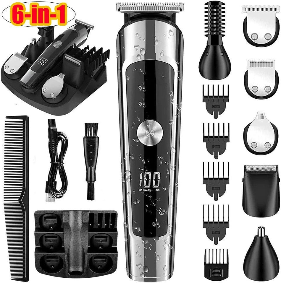 Men Waterproof Electric Shaver Multi-Function Grooming Clipper