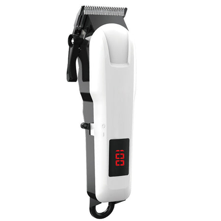 White Men Digital Display Electric Hair Clipper Professional Grooming Tool