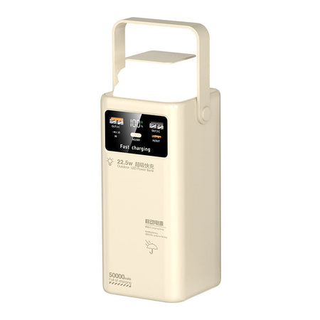 High Capacity Outdoor Emergency Power Bank Camping Supply in White