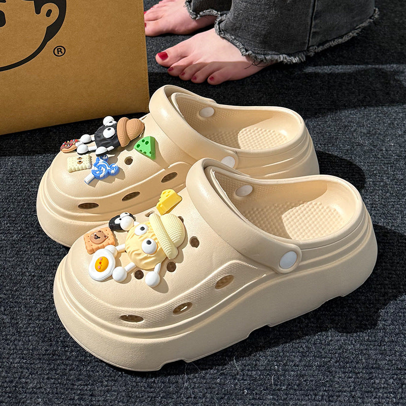 Women Thick Sole EVA Platform Baotou Clogs Summer Slides