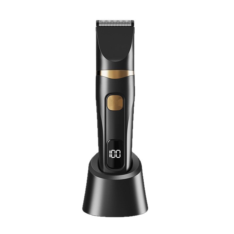Black Men Three-in-One Fully Washable Electric Hair Clipper Grooming Kit