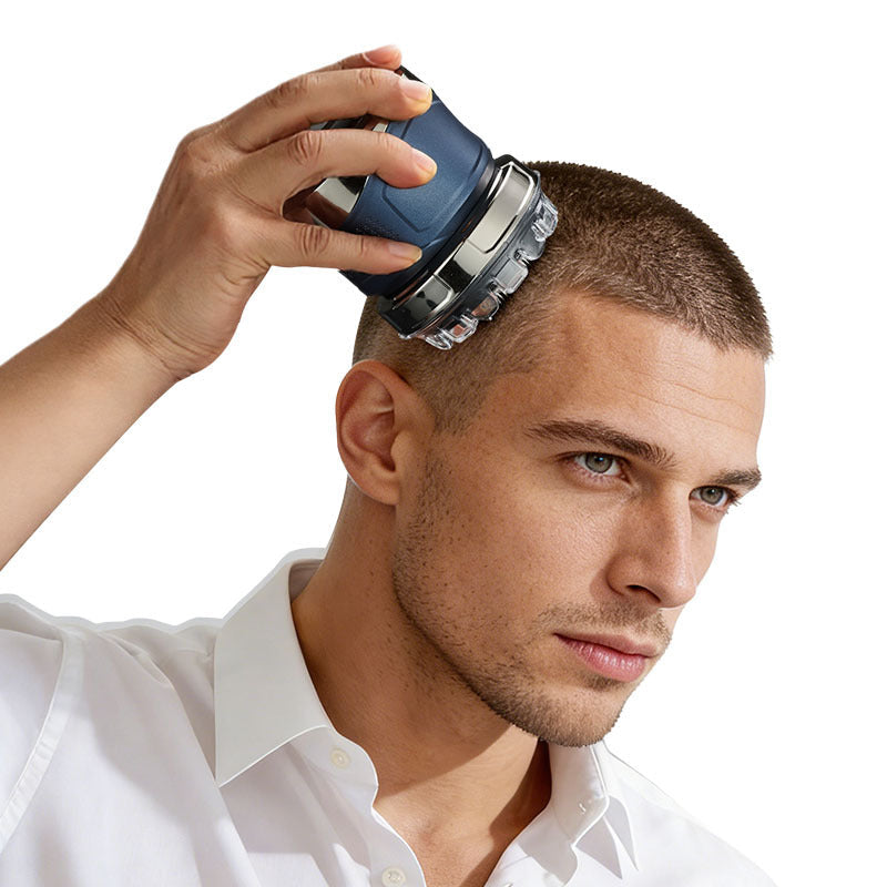 Blue Men USB Rechargeable Electric Hair Clipper Digital Display Trimmer