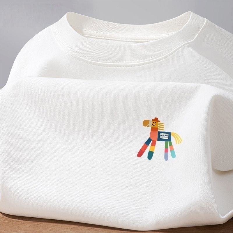 Men's Pure Cotton Graphic T-Shirt Loose Fit Casual Summer Tee