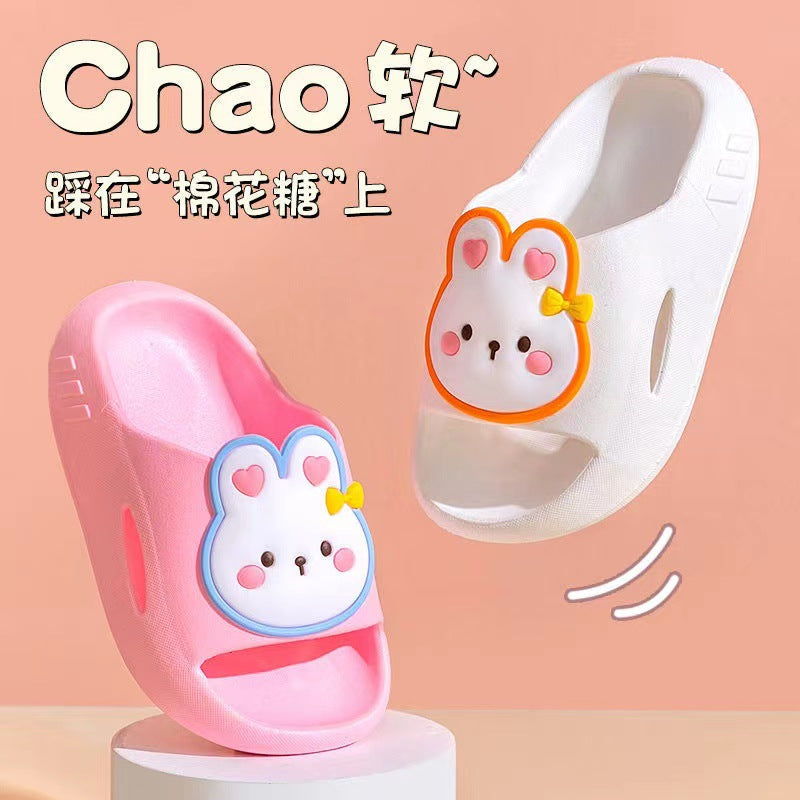 Kids Bunny Cartoon Indoor Slippers Non-Slip Soft PVC Sandals