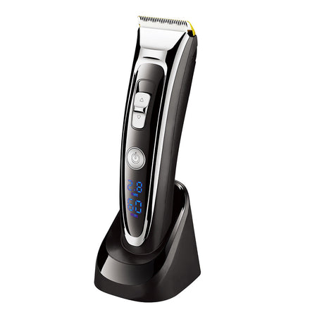 Men LCD Ceramic Blade Hair Clipper Low Noise Fast Charging
