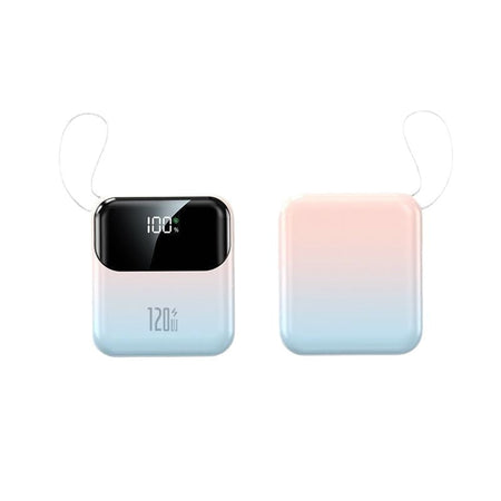 Fast Charging Power Bank Built-in Cable Compact