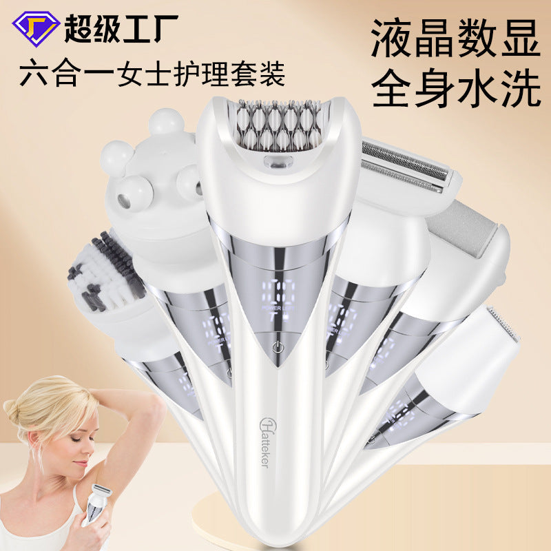 Cross-border Women's Multifunctional 6 in 1 Body Hair Trimmer
