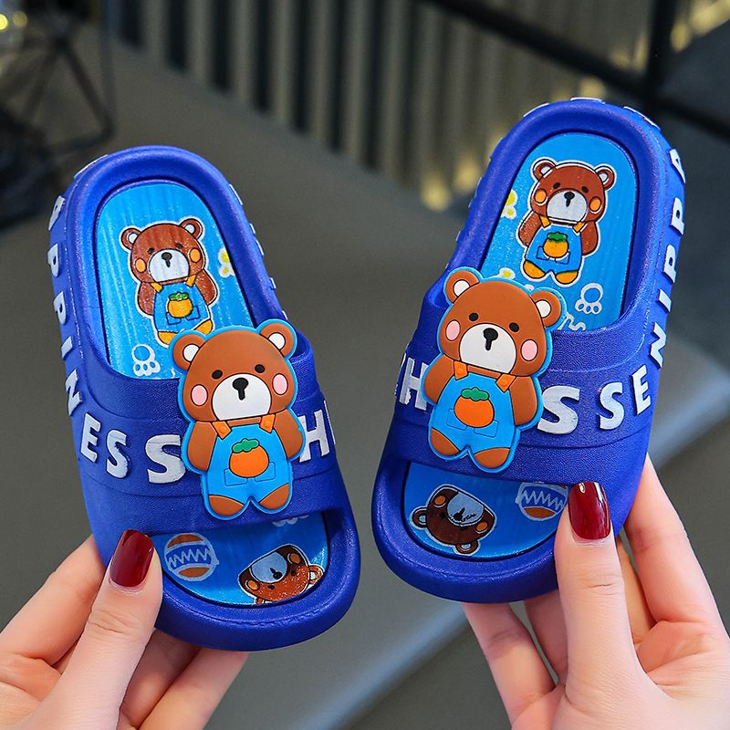 Kids Cartoon Soft PVC Slippers Non-Slip Indoor Summer Shoes