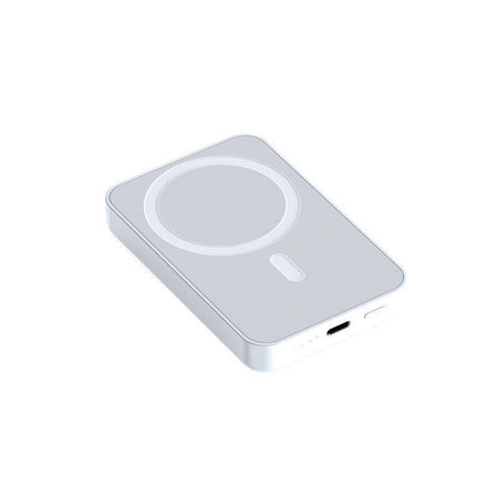 Magnetic Wireless Power Bank MagSafe Fast Charging Logo in White