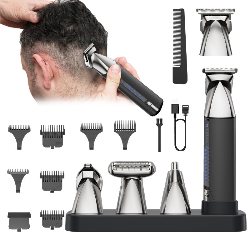 Men 4-in-1 Electric Hair Clipper Shaver Nose Trimmer Grooming Kit