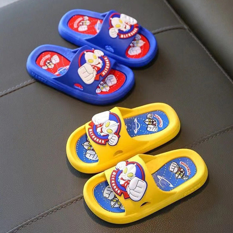 Kids Ultraman EVA Slippers Soft Non-Slip Summer Sandals