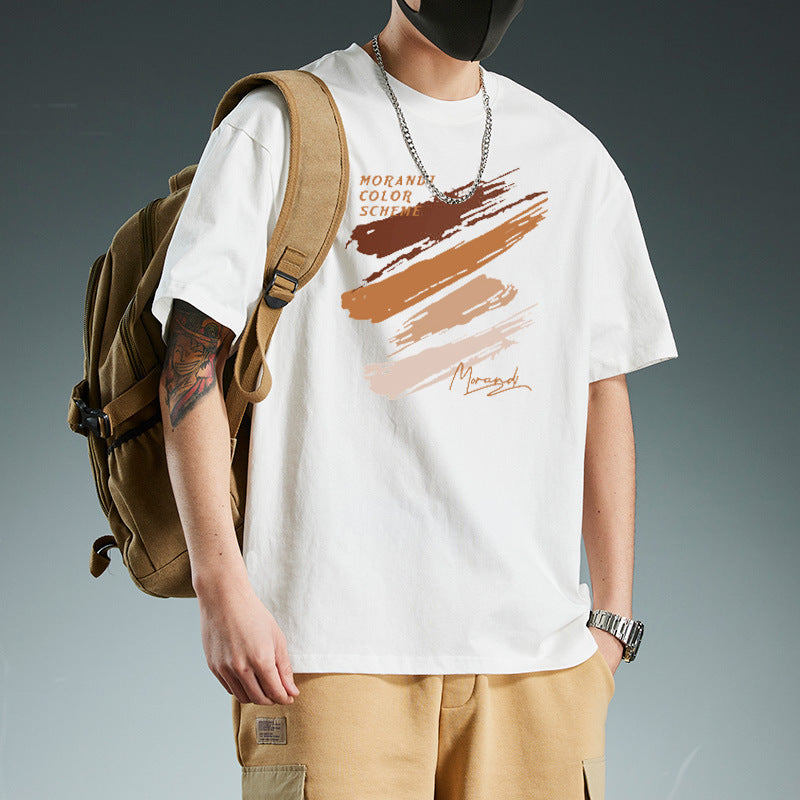 Men's Heavyweight Cotton Loose Fit Crew Neck Graphic Tee