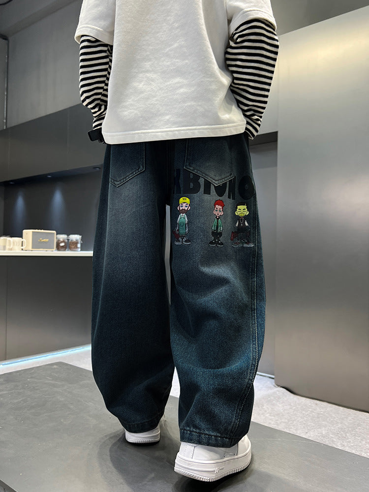 Boys Lightweight Denim Jeans Casual Summer Trousers