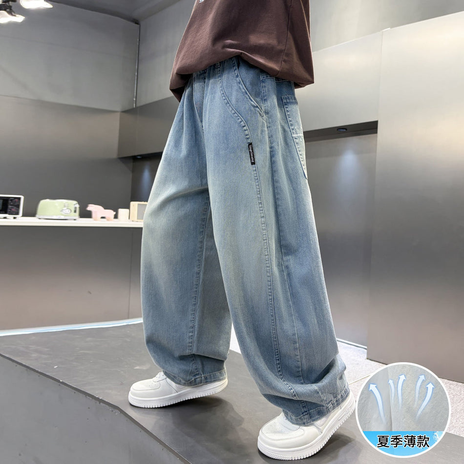Boys Straight Leg Denim Summer Casual Mosquito Pants