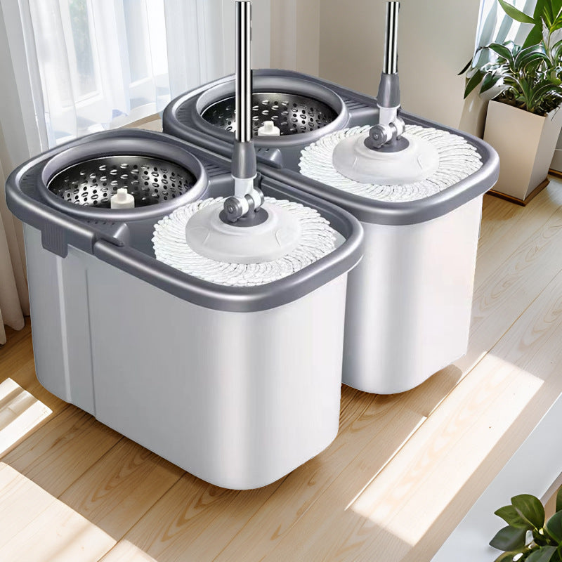 Nano gray Thickened Rotating Mop Bucket Set Hands-Free Home Cleaning Tool