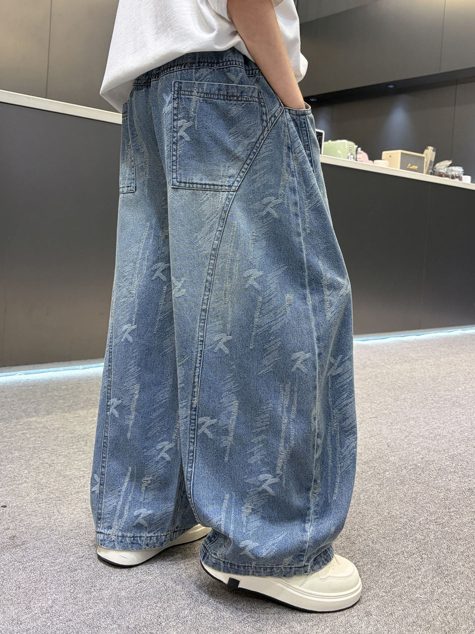 Boys Lightweight Denim Summer Casual Jeans Trousers