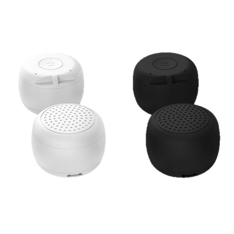 Coin-Style Mini Bluetooth Speaker Portable Wireless Subwoofer in White