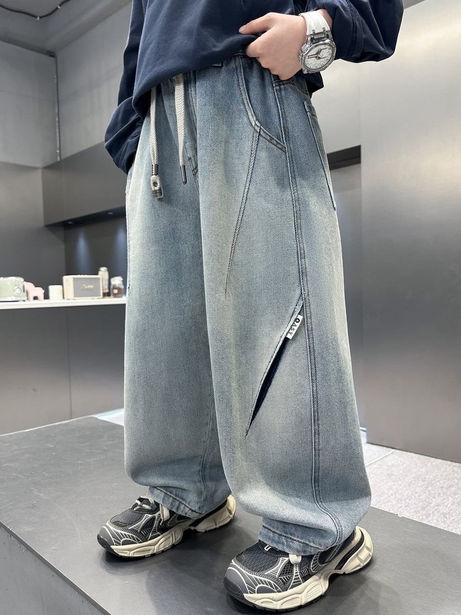 Boys Lightweight Denim Mosquito-Proof Summer Trousers
