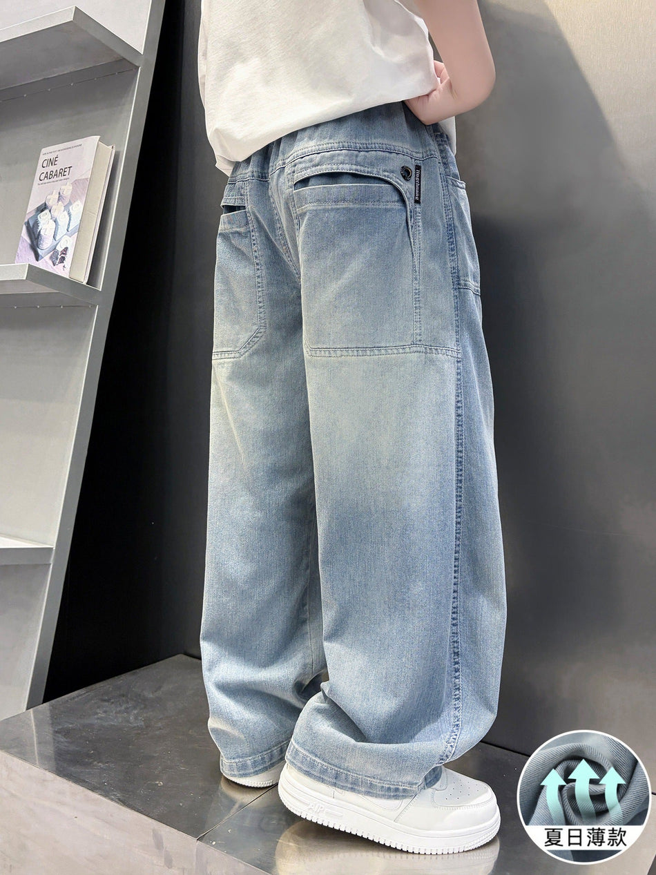 Boys Lightweight Cotton Denim Shorts for Summer Comfort