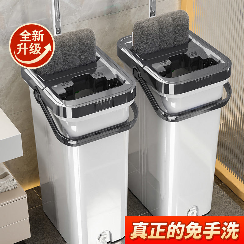 Scratch-Free Hands-Free Flat Mop with Wet Dry Bucket System