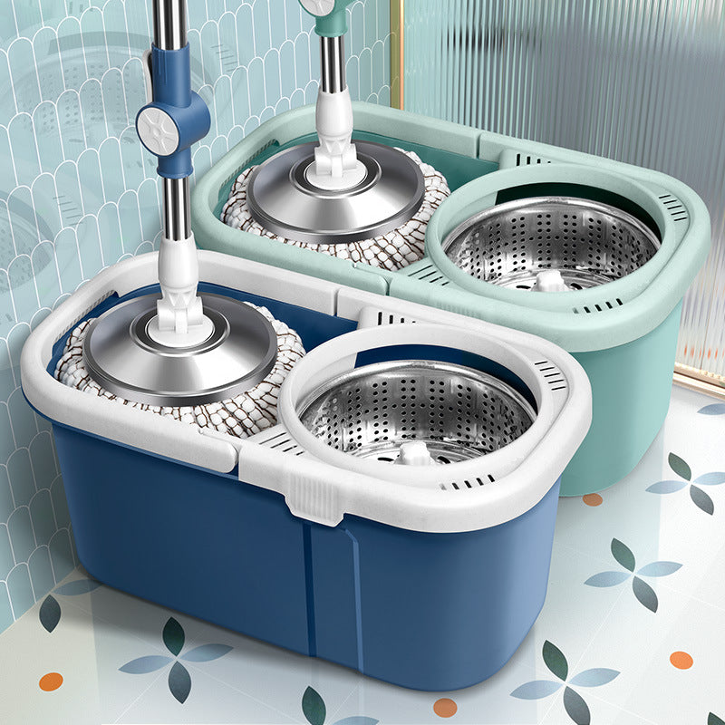 Dual drive Hands-Free Dual-Drive Rotating Mop with Spin Dry Bucket System