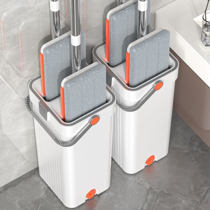 33cm fashionable Hands-Free Flat Mop and Bucket Set for Wet Dry Home Cleaning