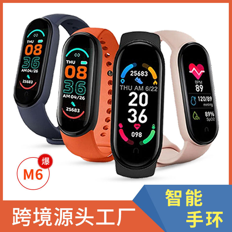 M6 Smart Fitness Bracelet with Heart Rate & Sleep Monitoring